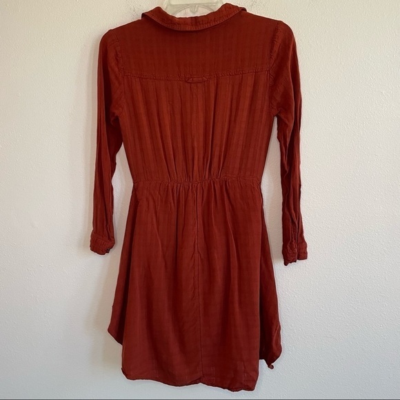 MAEVE RUST BLOOMSBURY TIE SHIRT DRESS - Picture 5 of 7